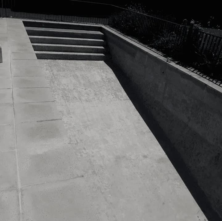 Pileta después del arenado - Pilar